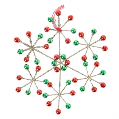 Colgante Copo Rojo Y Verde 10".