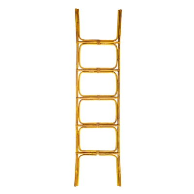 Escalera De Rattan Crema.