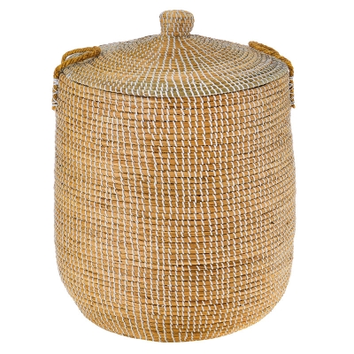 Hamper Seagrass Algas Crema Grande.