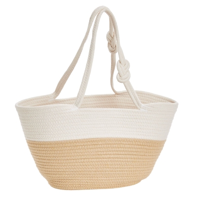 Bolso De Playa Crema.