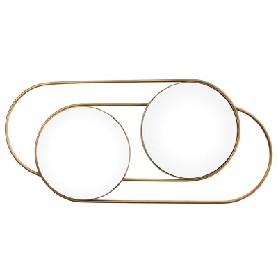 Espejo Doble Dorado 20" x 43".