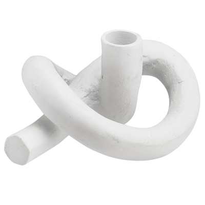 Portavela Escultural Blanco.
