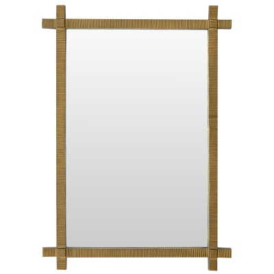 Espejo Rectangular Dorado.