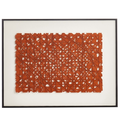 Cuadro Tejido Naranja 25" x 20".