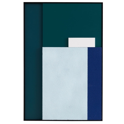 Cuadro Figuras Azul 23" x 35".