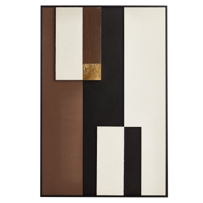 Cuadro Figuras Marrón 23" x 35".