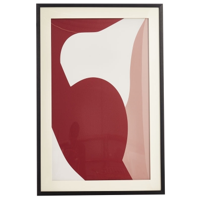 Cuadro Blanco y Rojo 23" x 35".