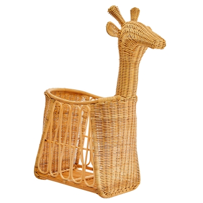 Canasta Girafa De Rattan.