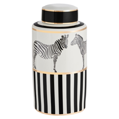 Tibor Con Tapa Zebra Negro y Blanco.