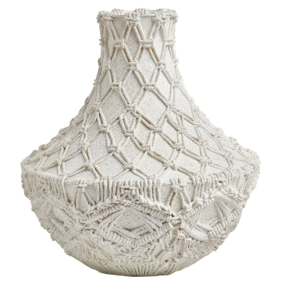 Florero Weave Crema.