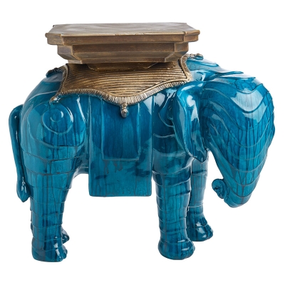 Objeto Decorativo Elefante Azul.
