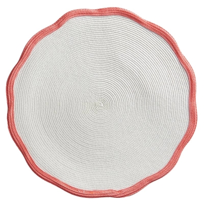 Individual Lucy Blanco y Naranja 12".