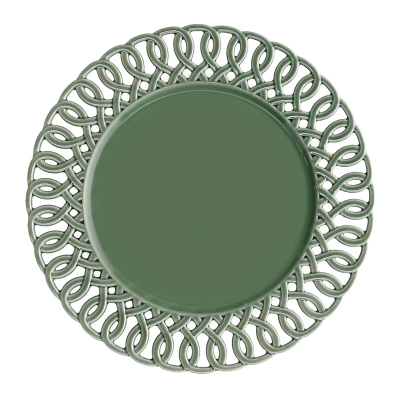 Haus Plato De Postre Dentelle Verde.