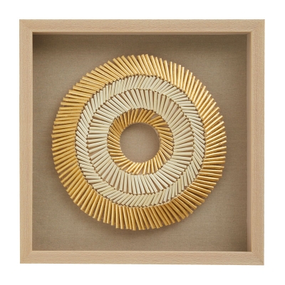Cuadro Medalla Crema 19.6" x 19.6".