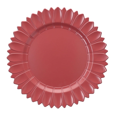 Haus Plato Base Flor Rojo.