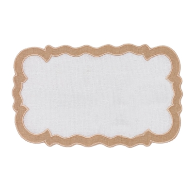 Haus Doiler Cristy Rectangular Marrón Claro 6" x 10".