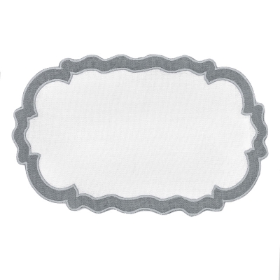 Haus Doiler Cristy Oval Gris 6" x 10".