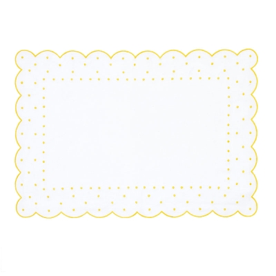 Haus Doiler Camila Rectangular Amarillo 13" x 19".