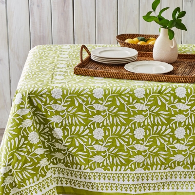 Haus Mantel Bloom Verde 63" x 104".
