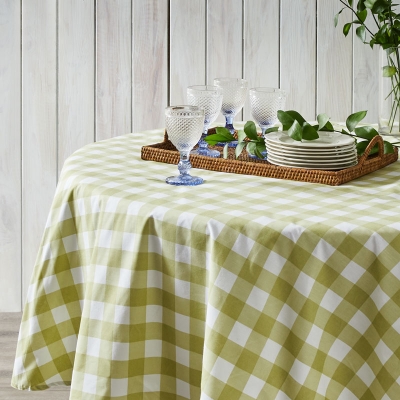 Haus Mantel Gingham Verde 86".