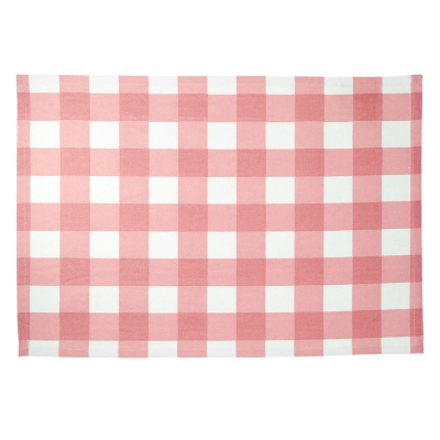 Haus Individual Gingham Rosado 14" x 20" Juego de 2.
